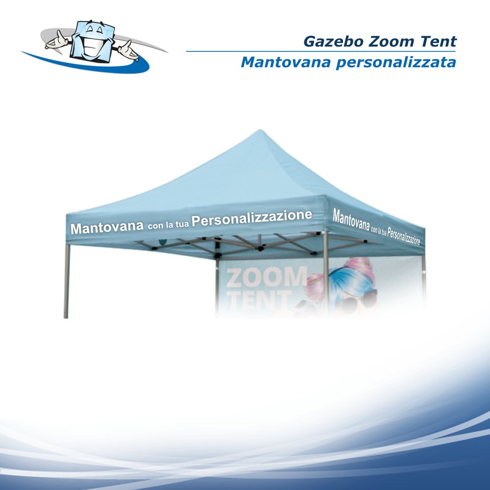 Mantovana personalizzata 300x33 cm per Gazebo Zoom Tent