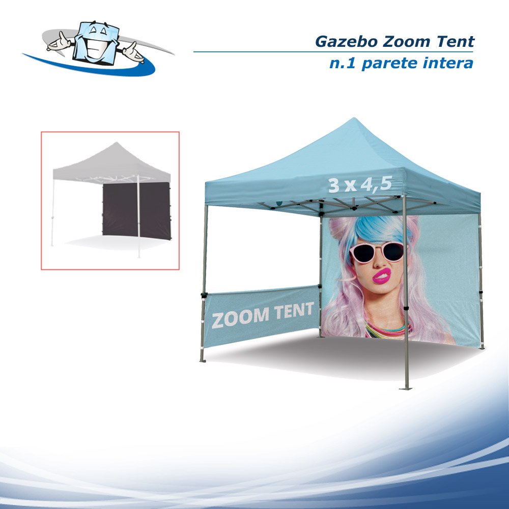 Parete Intera 300x450 cm per Gazebo Zoom Tent disponibile vari colori