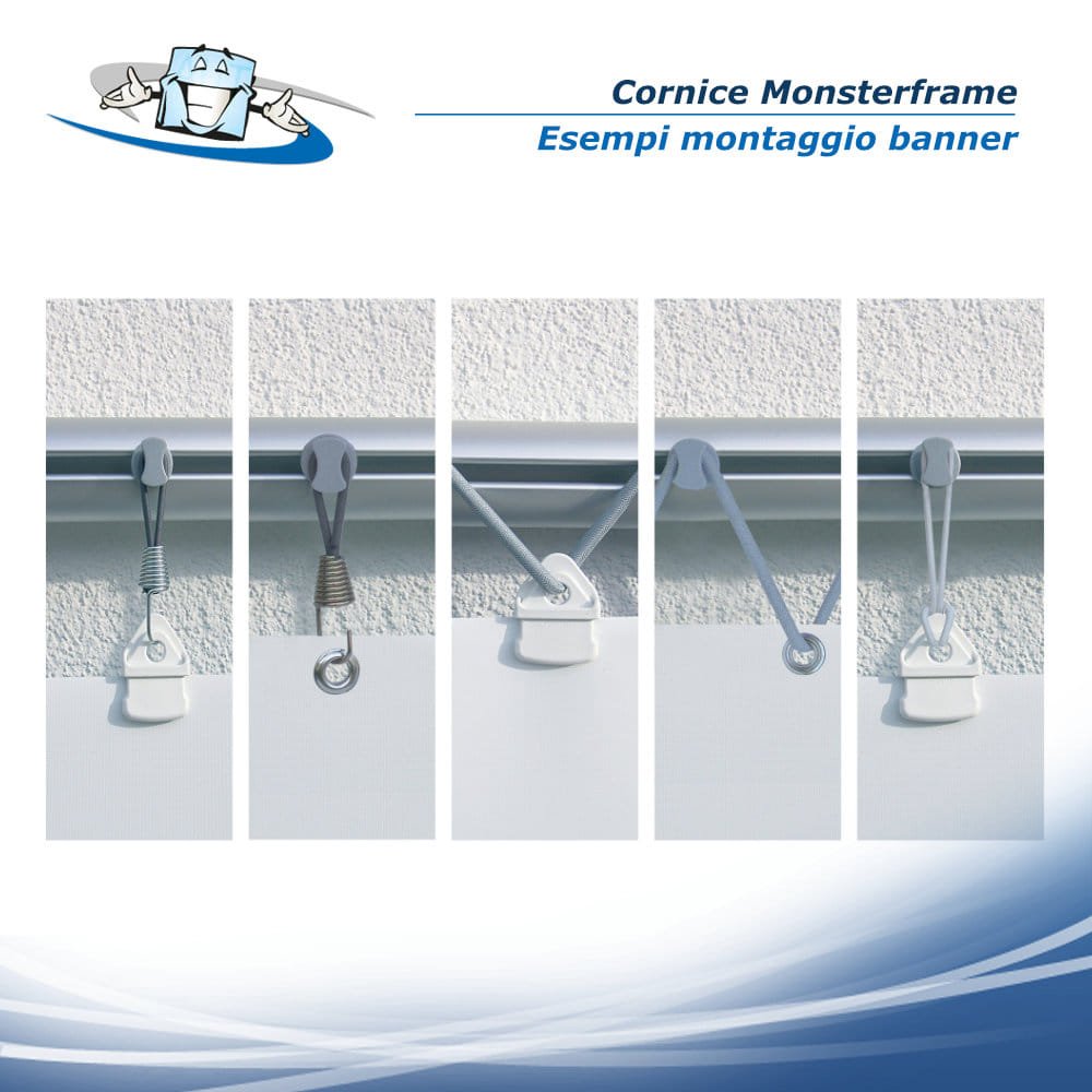 Monsterframe - Accessori per fissaggio banner