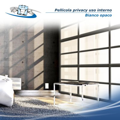 Pellicole privacy per vetri su misura - bianco opaco - uso interno