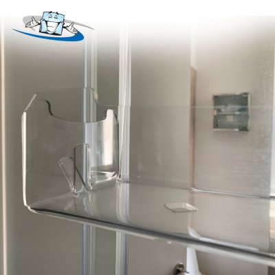 Ripiano portasapone per doccia in plexiglass