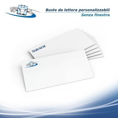 Buste da lettera personalizzabili con o senza finestra e chiusura adesiva
