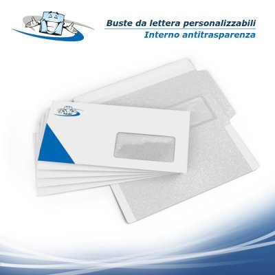 Buste da lettera personalizzabili con o senza finestra e chiusura adesiva