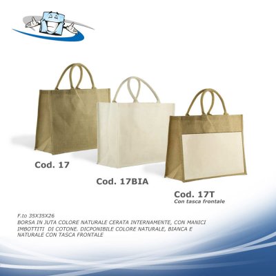 Borse shopping in Juta personalizzabili con il vostro logo disponibili in diversi modelli