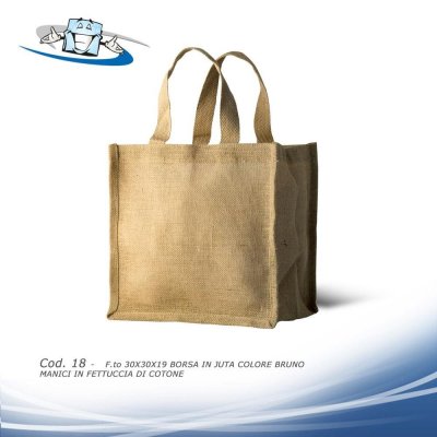 Borse shopping in Juta personalizzabili con il vostro logo disponibili in diversi modelli