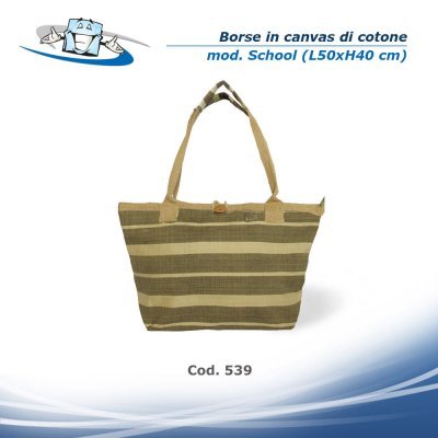 Borse in canvas di cotone modello school