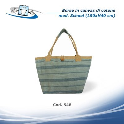 Borse in canvas di cotone modello school