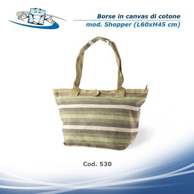 Borse in canvas di cotone modello shopper