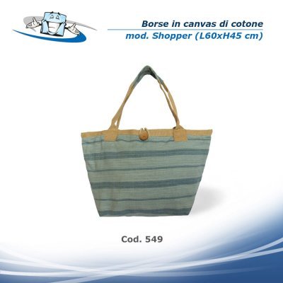 Borse in canvas di cotone modello shopper