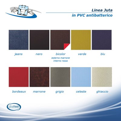Linea Juta - Porta menu A4 Verticale (23,2 x 31,8 cm) in PVC antibatterico con etichetta personalizzabile