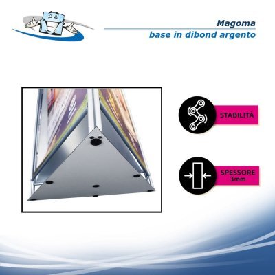 Magoma - Espositore da terra autoportante personalizzabile