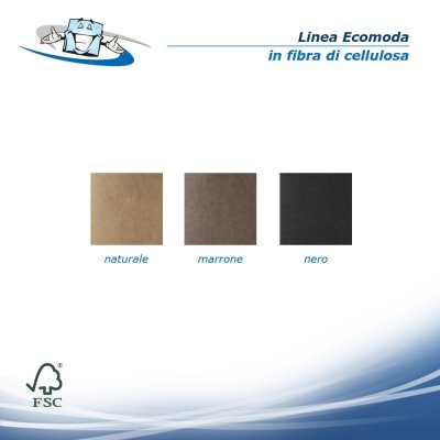 Linea Ecomoda - Porta menu Golfo (16,5 x 23,1 cm) in fibra di cellulosa con etichetta personalizzabile