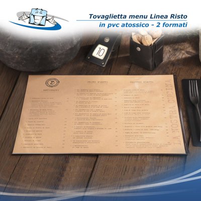 Linea Risto - Tovaglietta menu in PVC atossico