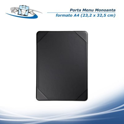 Linea Toscana - Porta menu monoanta nero in PVC atossico