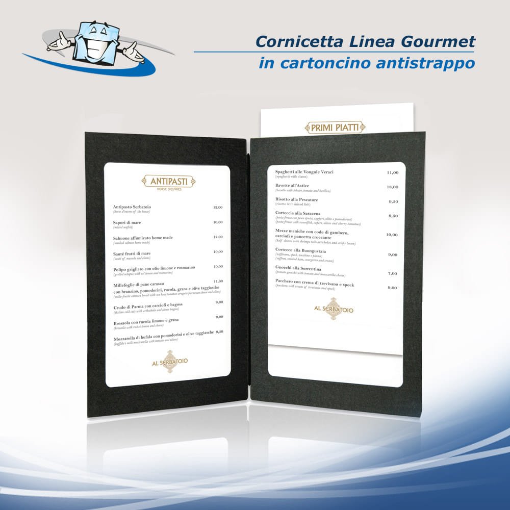 Linea Gourmet - Cornicetta A4 (23,2 x 31,8 cm) in cartoncino antistrappo