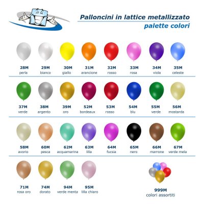 Palloncini (Ø 30 cm) in lattice personalizzati - colori metallizzati