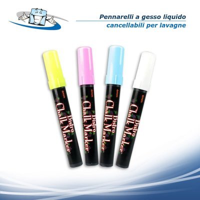 Pennarelli a gesso liquido per lavagne e superfici lisce