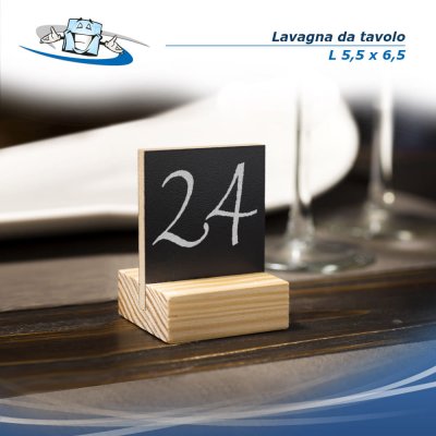 Lavagne da tavolo per numero menu piatto del giorno D4 Style Modigliani con base colore pino