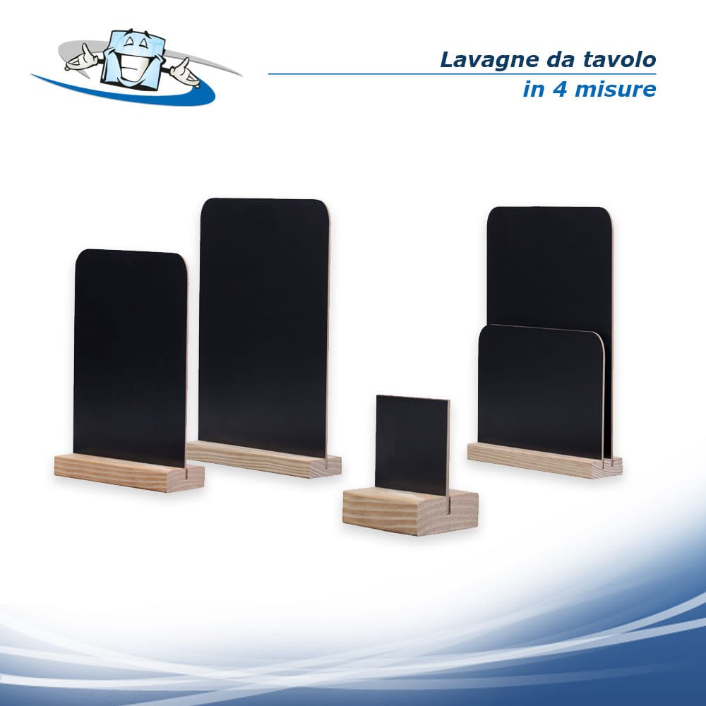 Lavagne da tavolo per numero menu piatto del giorno D4 Style Modigliani con base colore pino