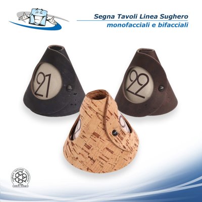 Linea Sughero - Segna tavolo monofacciale o bifacciale in sughero vegetale