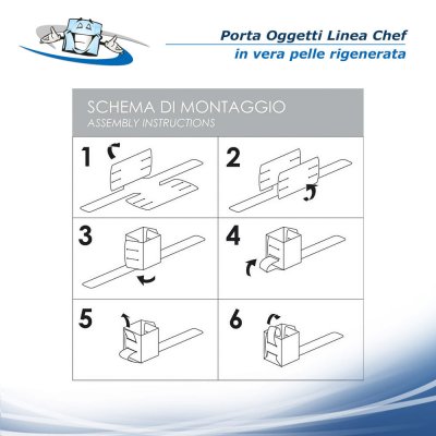 Linea Chef - Porta oggetti Agile in 4 misure in vera pelle rigenerata