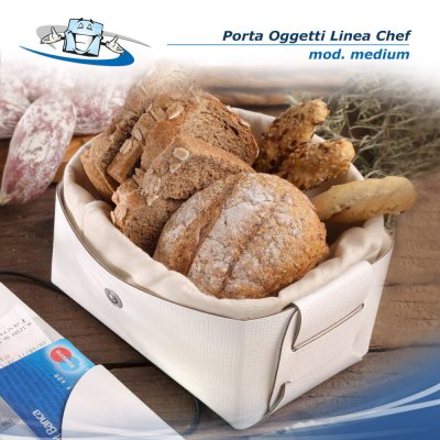Linea Chef - Porta oggetti Agile in 4 misure in vera pelle rigenerata - medium