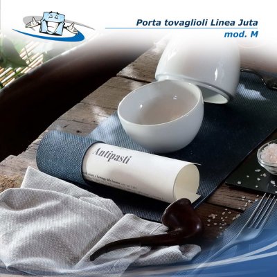 Linea Juta - Porta tovagliolo Belt in 2 misure in PVC antibatterico