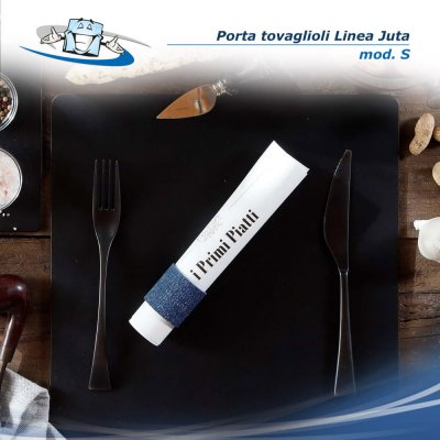 Linea Juta - Porta tovagliolo Belt in 2 misure in PVC antibatterico