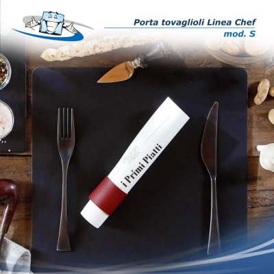 Linea Chef - Porta tovagliolo Belt in 2 misure in vera pelle rigenerata