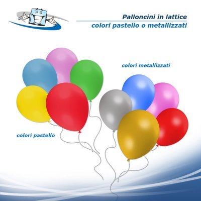 Palloncini personalizzati in lattice (Ø 30 cm) colori pastello o metallizzati