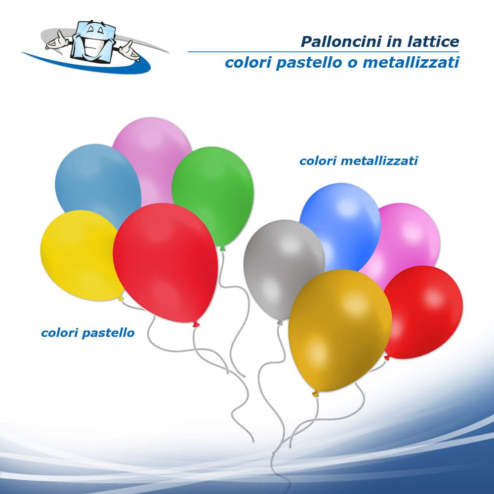 Palloncini personalizzati in lattice (Ø 30 cm) colori pastello o metallizzati