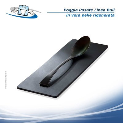 Linea Bull - Poggia posate tovaglietta mini in vera pelle rigenerata