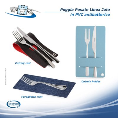 Linea Juta - Poggia posate in PVC antibatterico disponibile in 3 modelli