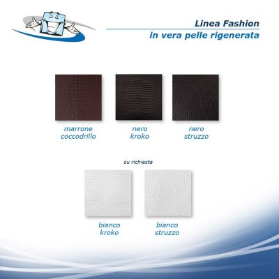 Linea Fashion - Tovagliette rettangolari e quadrate in diversi colori e formati in vera pelle rigenerata