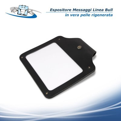 Linea Bull - Espositore messaggi o listino prezzi in vera pelle rigenerata
