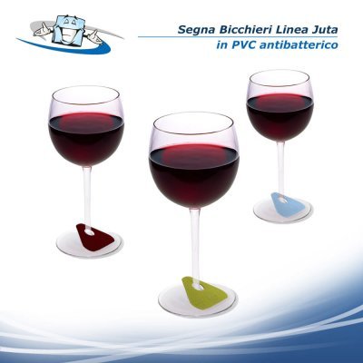 Linea Juta - Segna bicchieri Hole colori assortiti in PVC antibatterico