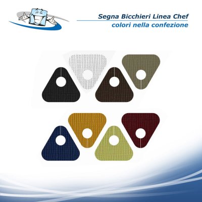 Linea Chef - Segna bicchieri Hole colori assortiti in vera pelle rigenerata