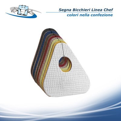 Linea Chef - Segna bicchieri Hole colori assortiti in vera pelle rigenerata
