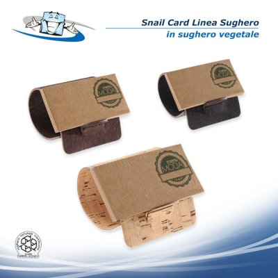 Linea Sughero - Porta biglietti da visita disponibili in 3 colori in sughero vegetale