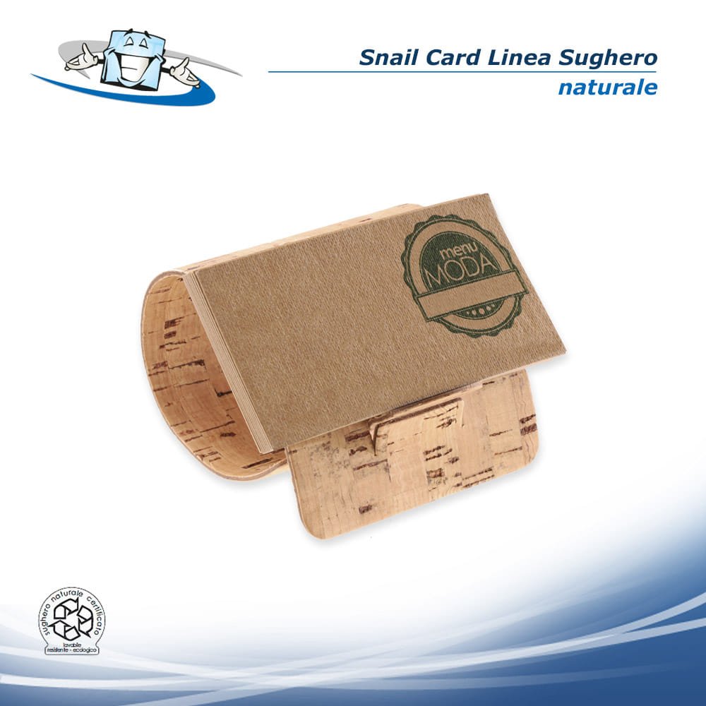 Linea Sughero - Porta biglietti da visita disponibili in 3 colori in sughero vegetale
