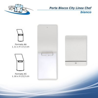 Linea Chef - Porta blocco City in 2 formati e diversi colori in vera pelle rigenerata