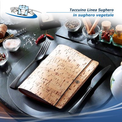 Linea Sughero - Taccuino Note Portfolio in 2 formati e 3 colori in sughero vegetale