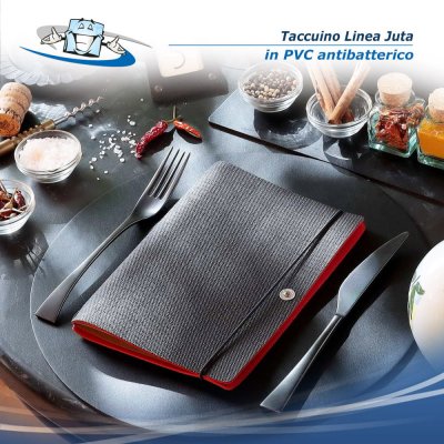 Linea Juta - Taccuino Note Portfolio in 2 formati e diversi colori in PVC antibatterico