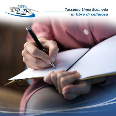 Linea Ecomoda - Taccuino Note Portfolio in 2 formati e 3 colori in fibra di cellulosa
