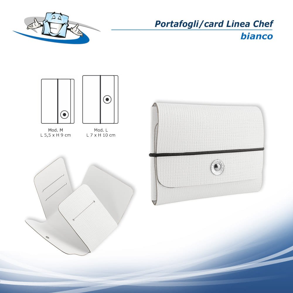 Linea Chef - Portafoglio/card Holiday in 2 formati e diversi colori in vera pelle rigenerata