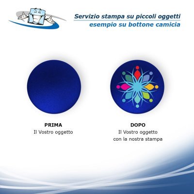 Servizio stampa UV Piccolo formato in BN o a Colori personalizzato su oggetti da Voi forniti