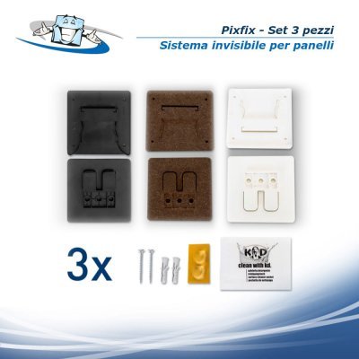Pixfix - Sistema di fissaggio invisibile per pannelli