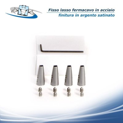 Fisso Lasso - Fermacavo in ottone per cavi in acciaio