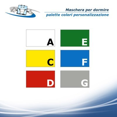 Mascherina per dormire personalizzata unisex nera oscurante per occhi - palette