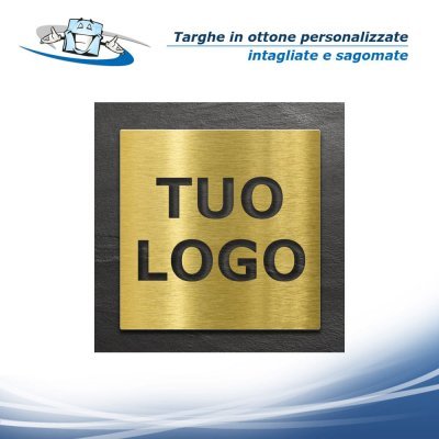 Targhe e targhette in ottone intagliate e sagomate personalizzate